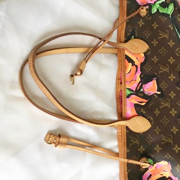 100% AUTHENTIC LTD EDITION LOUIS VUITTON MONOGRAM NEVERFULL ROSES MM - Picture 8 of 16